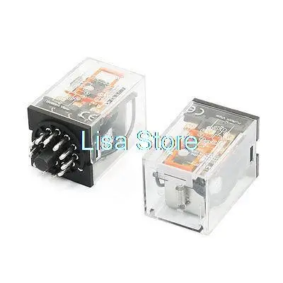 2pcs MK3P-1 DC 24V Coil 11-Pin 3PDT 3NO 3NC Electromagnetic Relay