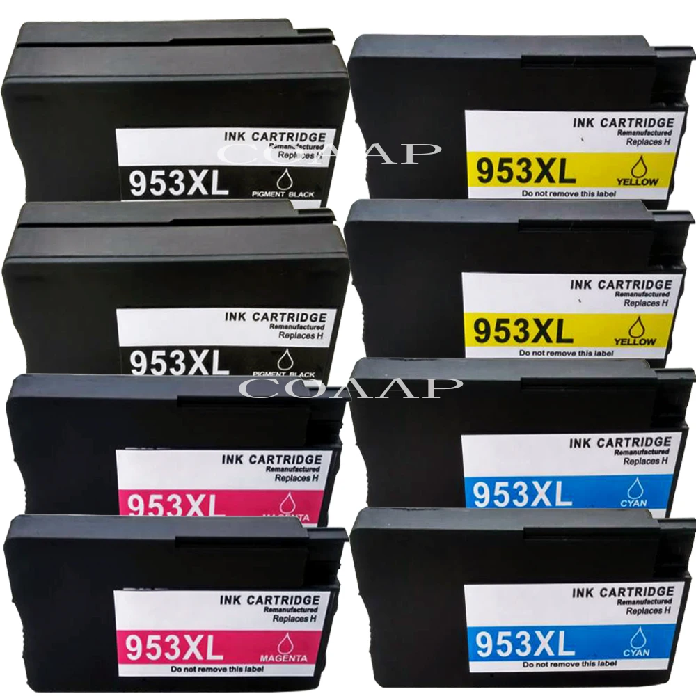 

Compatible Cartridge for HP 953 953XL LOS70AE F6U16AE F6U17AE F6U18AE Refillable Pigment Inks