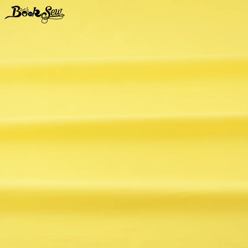 Booksew solid Yellow Color 100%Cotton baby Fabric for dolls Twill Textile DIY patchwork Sewing Material Cloth Telas De Algodon