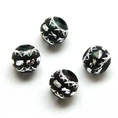 

Aluminium Round Beads 12mm ,Black