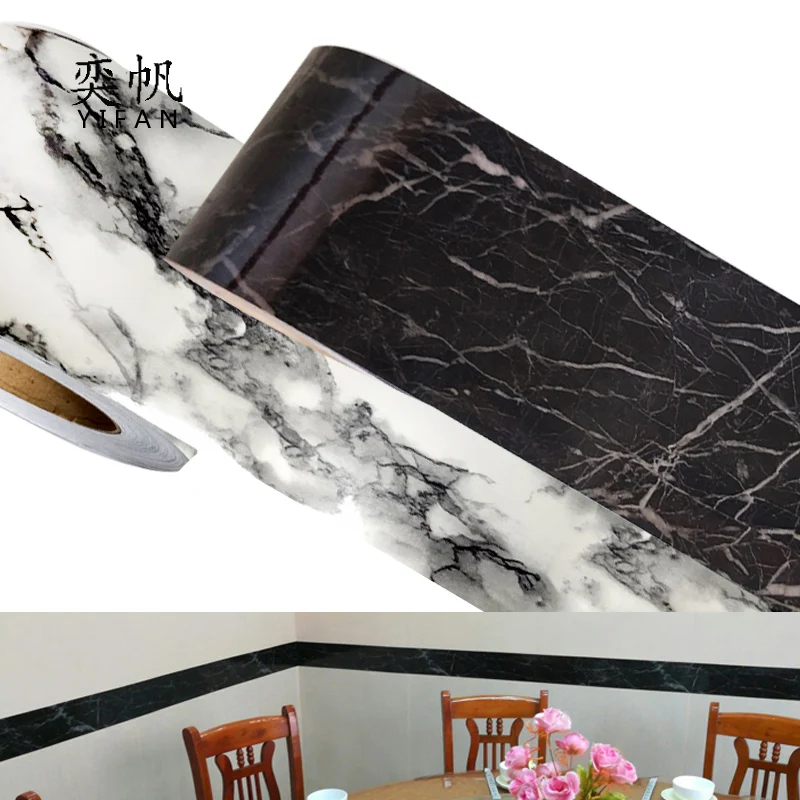 5m*10cm White Marble Self Adhesive Wallpaper Sticker Modern For Kitchen Countertop Decorative Home Decor Wall Paper