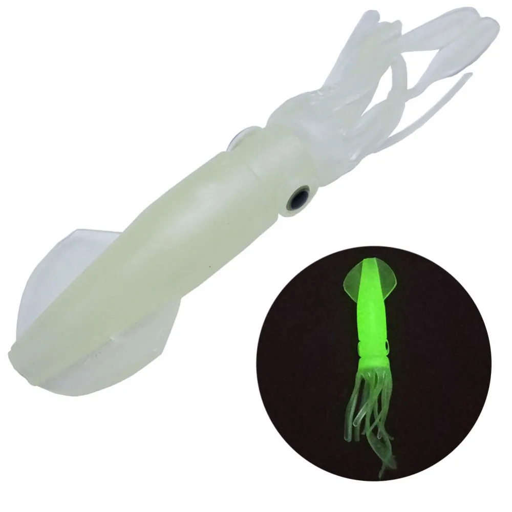 1pcs/5pcs Soft Bait Squid Luminous Octopus Soft Fishing Lure  4.33 