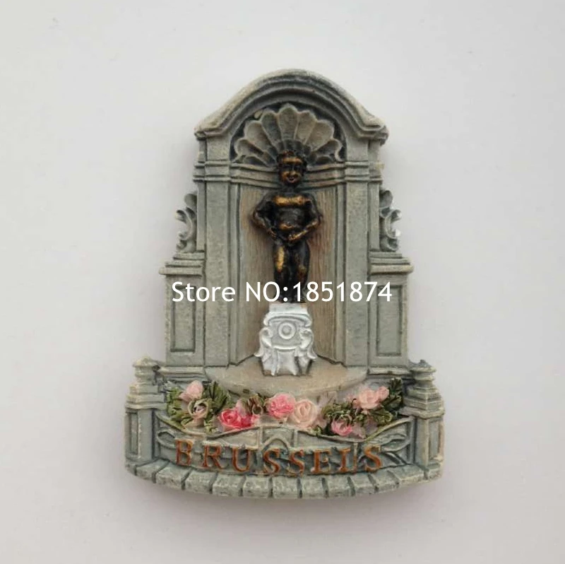 Manneken PIS Bruxelles Belgio Magnete Frigorifero Resina 3D Viaggio in Città Collezione Souvenir Souvenir