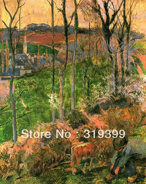 

Paul Gauguin Oil Painting Reproduction on Linen canvas,Landscape from Pont-Aven, 100%handmade,Free Shipping,Museum Quality