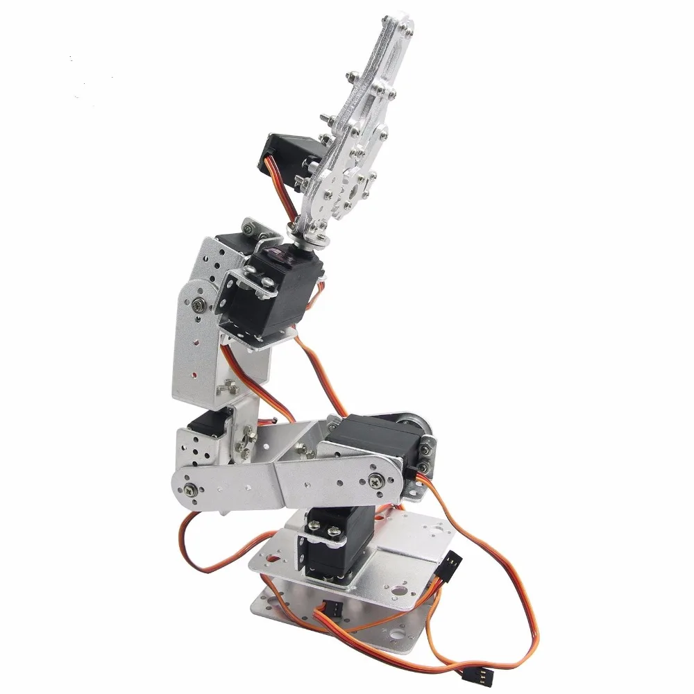 Nieuwe 6 Dof Mechanische Arm Robot Servo Beugel Manipulator Robot Onderwijs Platform Base Klem Robotic Poot Rechthoek Chassis