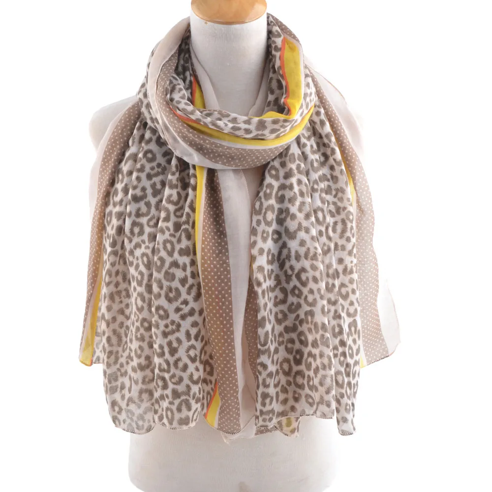 Womens Spring Fashion Viscose Leopard Scarf,British Style,Shawls and Scarves,Muslim Hijab,Animal Print Beach Stoles Coverup