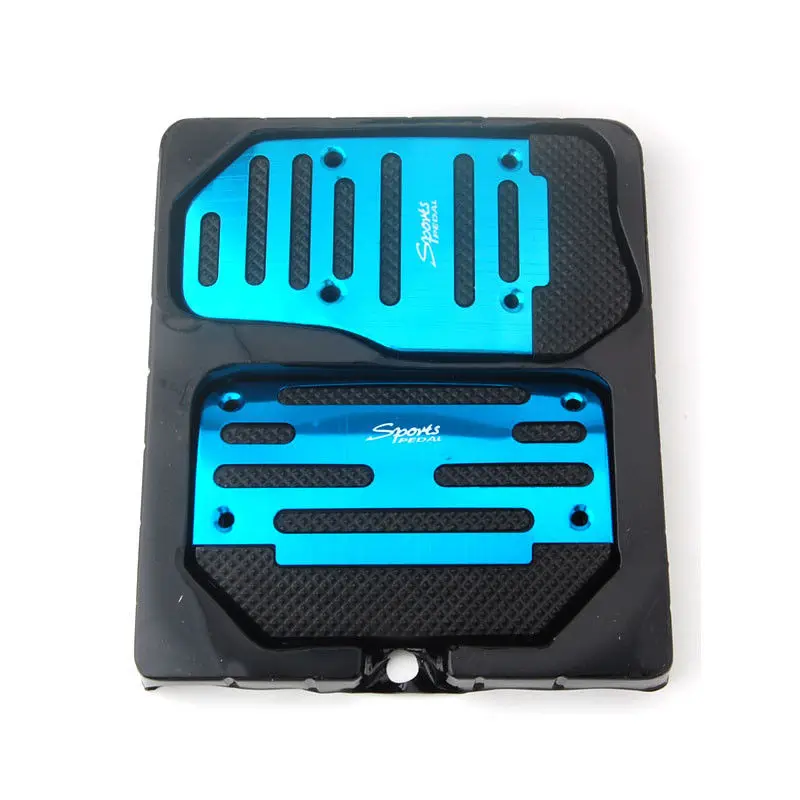 

BBQ@FUKA 2x Automatic Transmission Accelerator Brake/Clutch Non Slip Foot Pedal Cover Pad Aluminium+PVC Fit For Silverado A4 ect