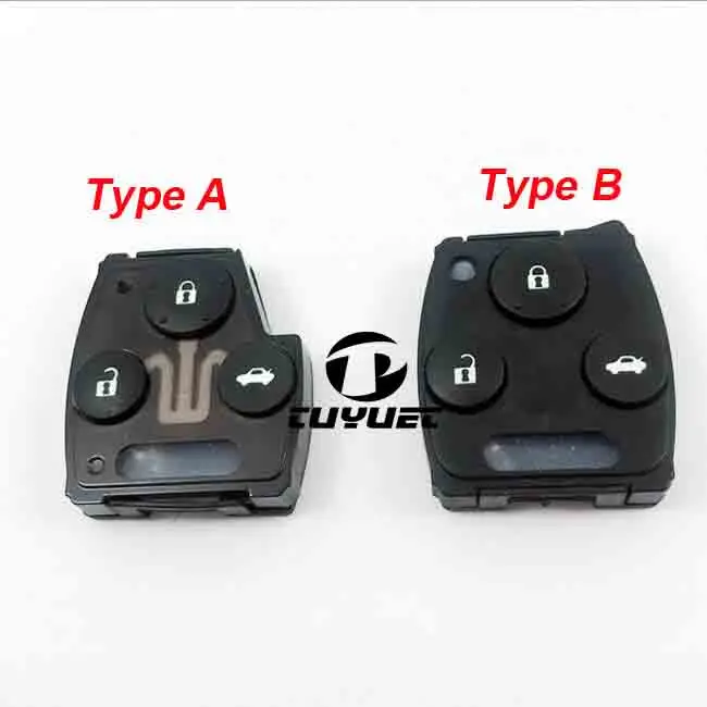 Internal Remote Control Key Shell for Honda Fit Accord Odyssey SPIRIOR 3 Buttons Car Key Blanks