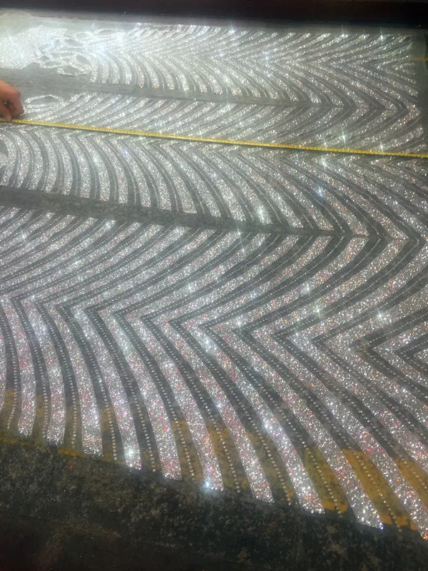 150cm dazzling shining powder coated fabric, dance dress fabric, stage dress fabric, MC190329C