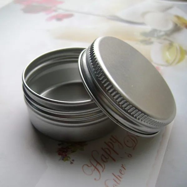 

100PCS/LOT Free shipping 15ml aluminium jars cream jars with screw lid 15g aluminum tins, aluminum lip balm container ZKH36