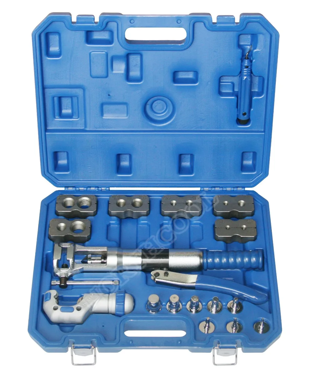 Hydraulic Tube Expander Tool Kit WK-400 7 Lever Hydraulic Pipe Expander Pipe Fuel Line Flaring Tools HVAC Tool