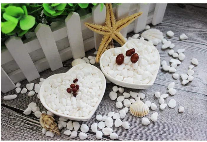 White Garden Paving Pebbles, Aquarium, Vase, Plants Growing, Decorative Bonsai Pebbles, Gardening Media, 500g