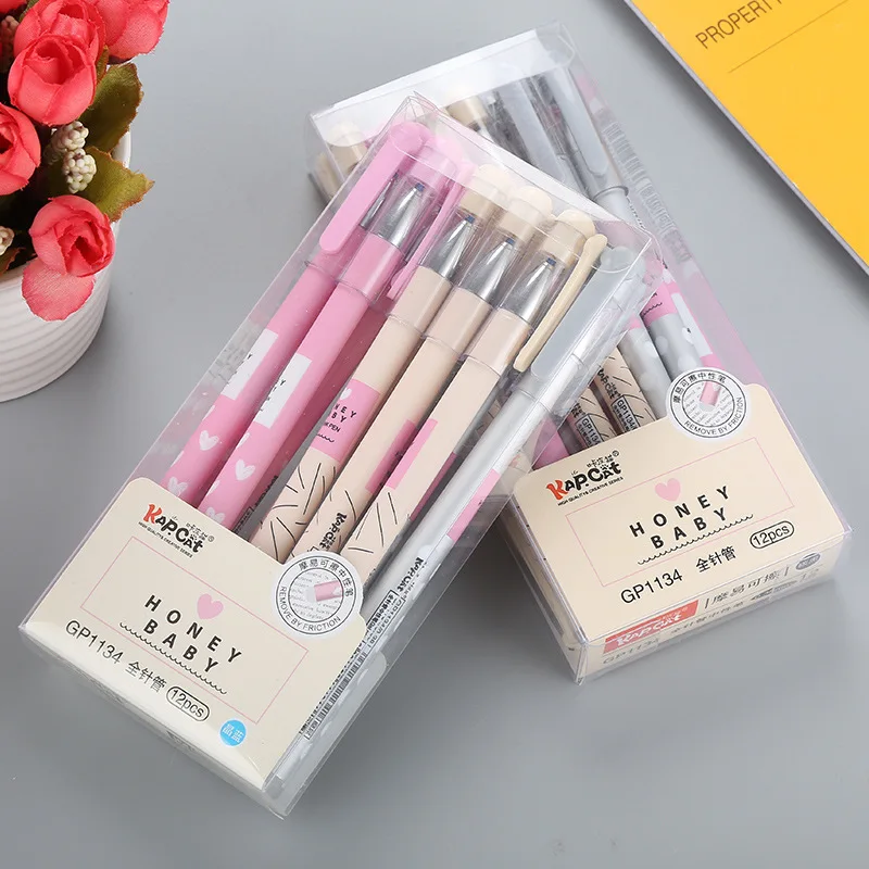 3Pcs 0.38mm Erasable Pen Gel Pen With Cartridge Sales Gifts Boutique Student Stationery Office Pen Writing Middle school