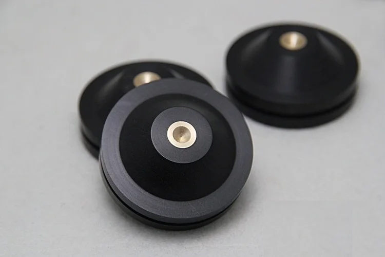 8PCS Ebony Wooden Speaker Spike Base Pad Mat Isolation HIFI Mounts 33mm 43mm