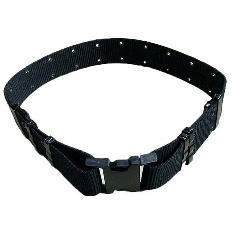 New Style Tactical Nylon Belt Outdoor Training Belt Sport Belt Airsoft Combat Equipment Double Row Hole Military Waistband