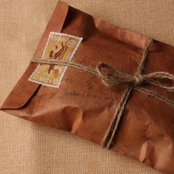 High Quality 10 pcs/lot 16*11cm Vintage Fire paint Kraft Paper Envelopes Storage Bag Scrapbooking Paper For Festival Card Gift