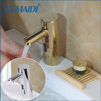 KEMAIDI Automatic Hand Touch Sensor Faucet Brass Chrome Polished Bathroom Basin Faucet Torneira Sink Faucet Mixer Tap Water