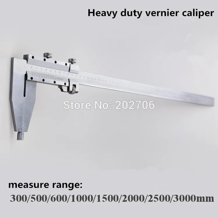 0-1500mm 1000mm Heavy Duty Vernier Caliper  vernier caliper slider caliper large slider caliper measuring gauge tool