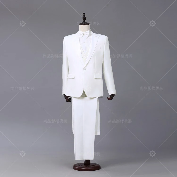 

Men Suits ( Jacket + Pants ) Wedding groomsmen group suits. Men's costumes. Chaired graduation chorus singer photo studio suit.