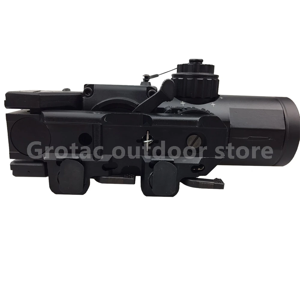 Imagem -02 - Fixo de Dupla Finalidade Óptica 1x4x Tactical Rifle Scope Rápida Destacável Ajustável Dupla Função Vista para a Caça