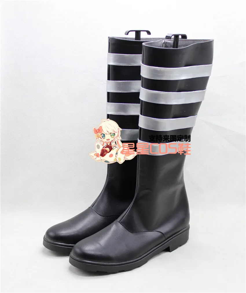 

D.Gray-man Lavi Rabbi Black Long Halloween Cosplay Shoes Boots X002