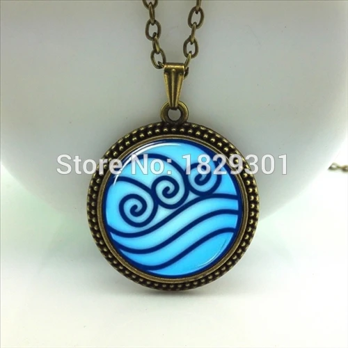 Water Tribe Necklace Avatar the Last Airbender Jewelry Glass Dome Pendant Necklace HZ1