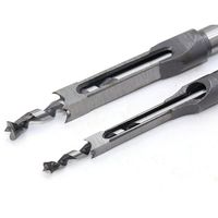 In stock 4Pcs Woodworking Square Hole Drill Bits Wood Mortising Chisel Set Mortise Chisel Bit Kits Woodworking Hole Saw Sets wit