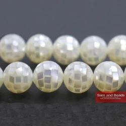 natural 10mm round White Abalone Shell beads for Bracelet Necklace Making 12pcs/lot ASRB03