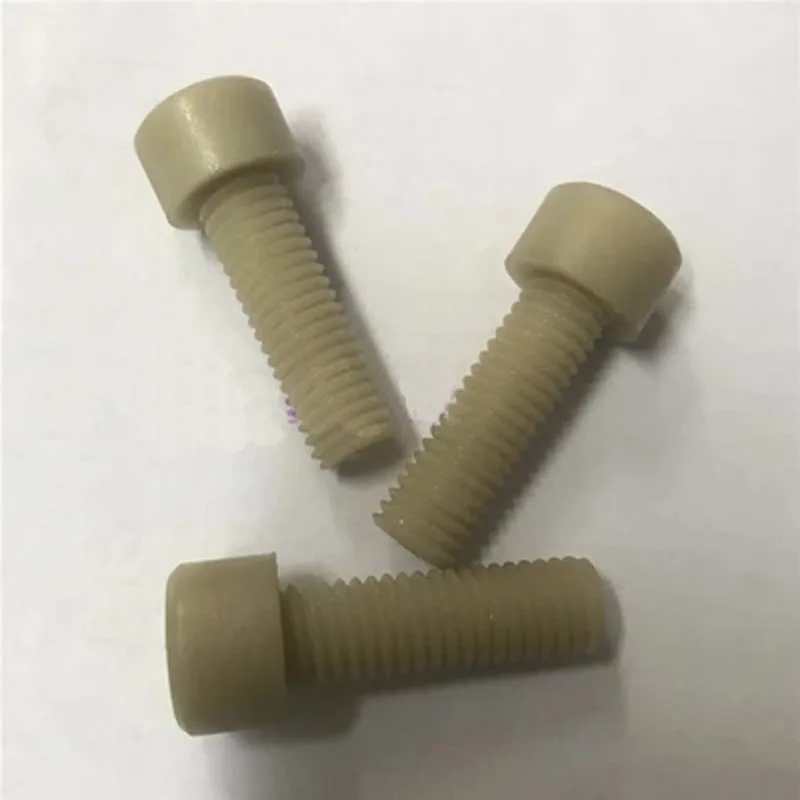 5pcs M8 M10 inner hexagon stigma plastic screw high strength Allen Nylon plus fiberglass screws PA+30%GF  25mm-60mm Length