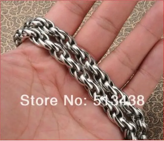 18inch-40inch Cool men's   316L Stainless Steel 10mm heavy&huge rope chain necelace father's gifts