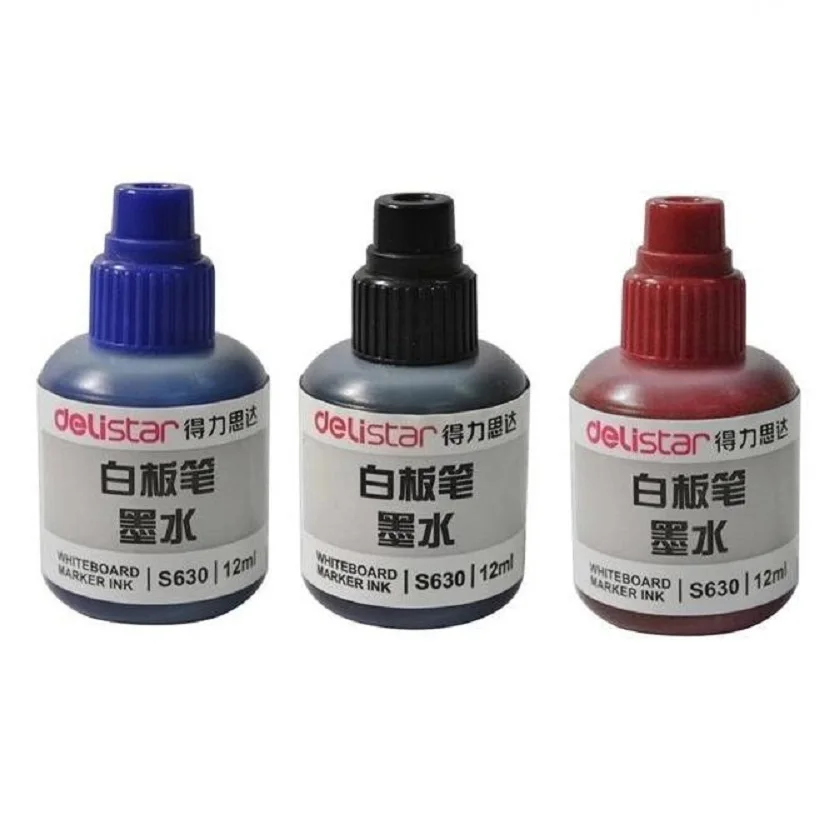 

Deli S630 12ml Whiteboard Marker Pen ink Red/Black/Blue color 6pcs/lot