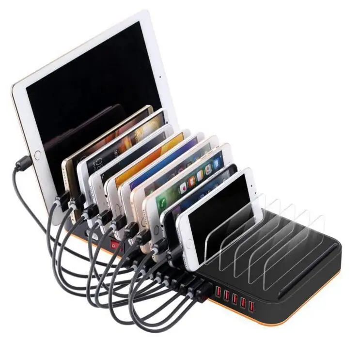 Multi ports smart phones charger 15 USB charging stand station dock tablet cellphones accessories 5V 20A hub for iphone 8 7 HTC