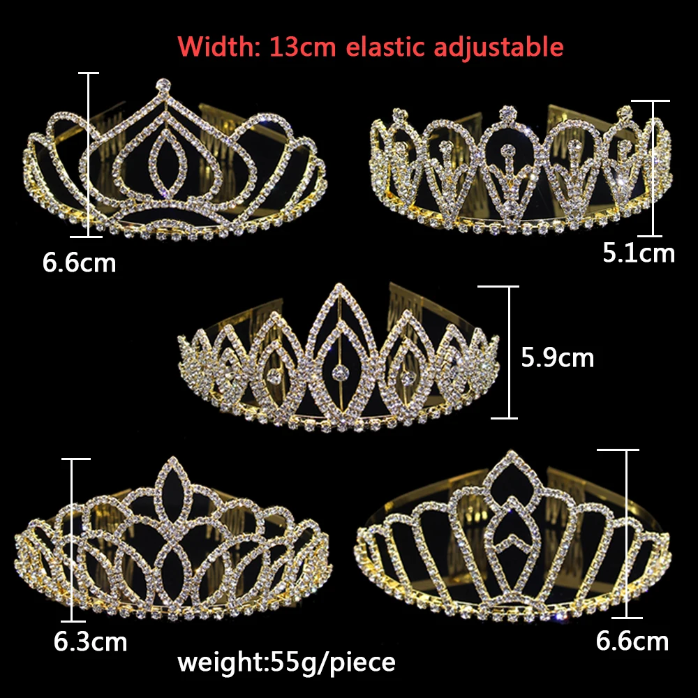 AINAMEISI 2025 New Crystal Bridal Tiaras Gold Rhinestone Pageant Crowns Combs For Women Fashion Party Wedding Hair Accessories