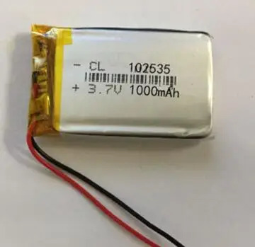 GRIS battery, 3.7V polymer lithium battery, 1000mAh 102535 recorder, Bluetooth headset Rechargeable Li-ion Cell