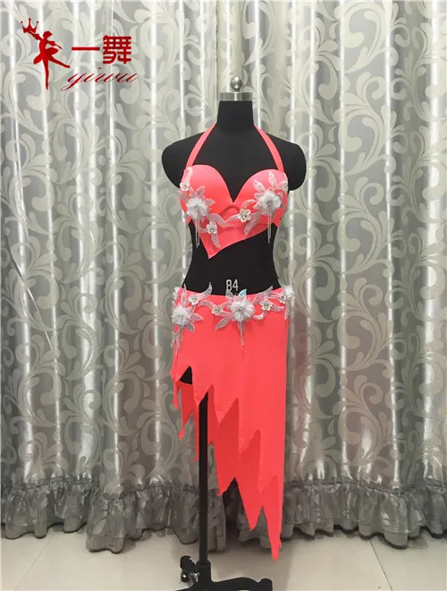 Bellydance oriental Belly Indian gypsy dance dancing costume costumes clothes bra belt chain scarf ring skirt dress set suit 029