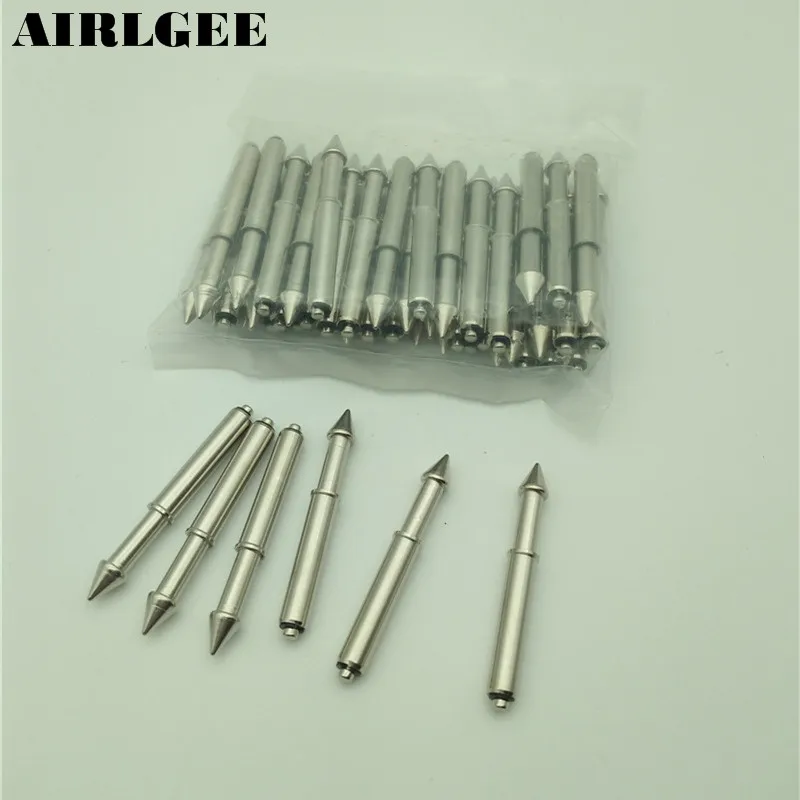 50 Pcs Length 44mm x 5mm Tip Diameter Cone Shape Arrow Tip Spring Loaded Test Probes Pin Free shipping