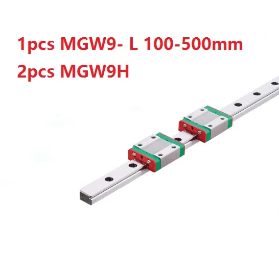 

1pcs 100% Original HIWIN linear guide/rail MGW9 -L 100mm/200mm/300mm/400mm/500mm + 2pcs MGW9H Mini blocks for CNC parts