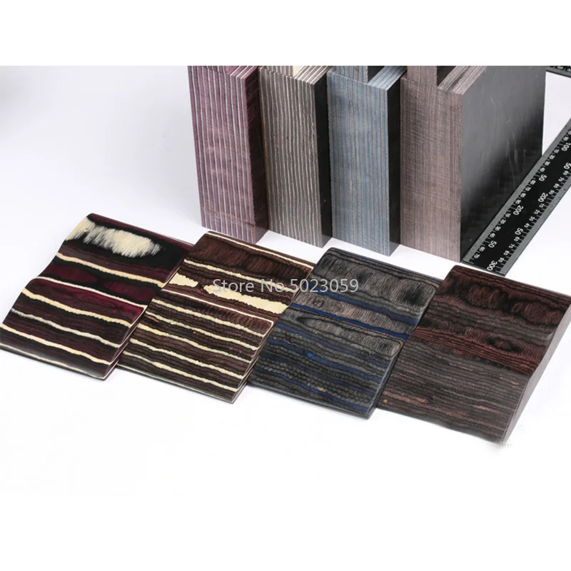 Manijas de cuchillo DIY de 4 colores, material para hacer espacios en blanco de madera, piezas de mango de madera de Color, empuñaduras, materiales artesanales DIY para el hogar, 12x4x1mm, 1 ud.