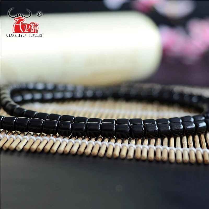 20PCS black buffalo horn vintage hand chain beads DIY handmade necklace bracelet. DIY beads for jewelry making Hole 1.5mm