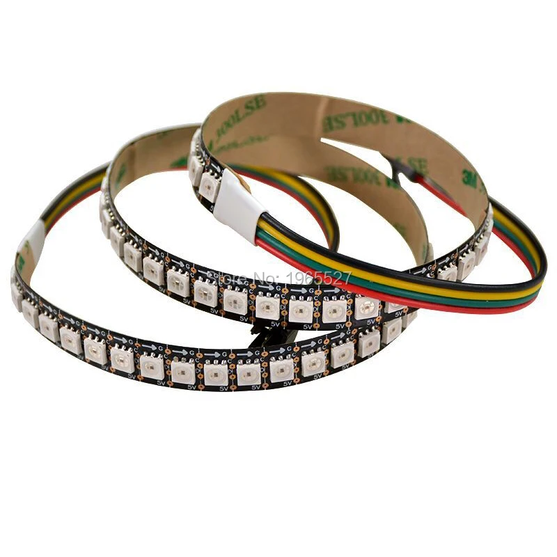 Imagem -02 - Rgb Pixel Led Luz de Tira 6pin 5050 Smd Rgb Led Built-in Hd107s Apa102 Semelhante Apa107 com Dados e Relógio 5v 144leds m Hd107s