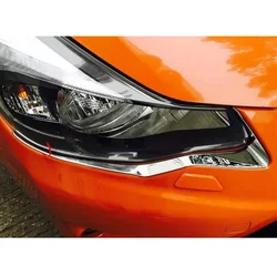 Fit For Subaru XV Crosstrek 2012 2013 2014 Car Front Head Light Lamp Eyelid Eyebrow Strip Cover Trim Styling Stickers Chrome ABS