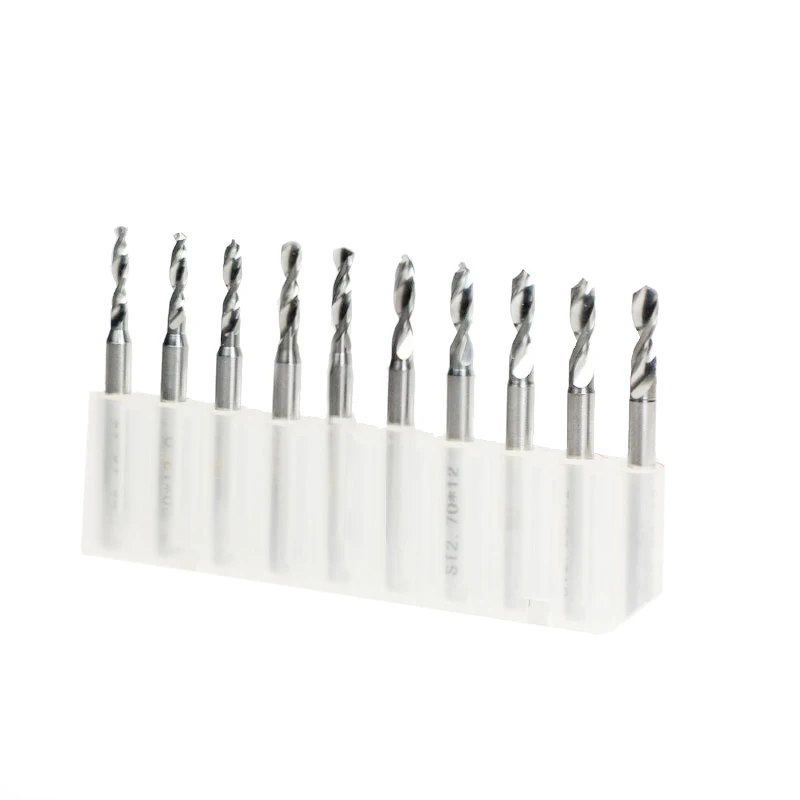 

New 10pcs 2.3mm Carbide PCB Jewelry CNC Drill Bits for Wood Metal Fiberglass Plastics HUHAO