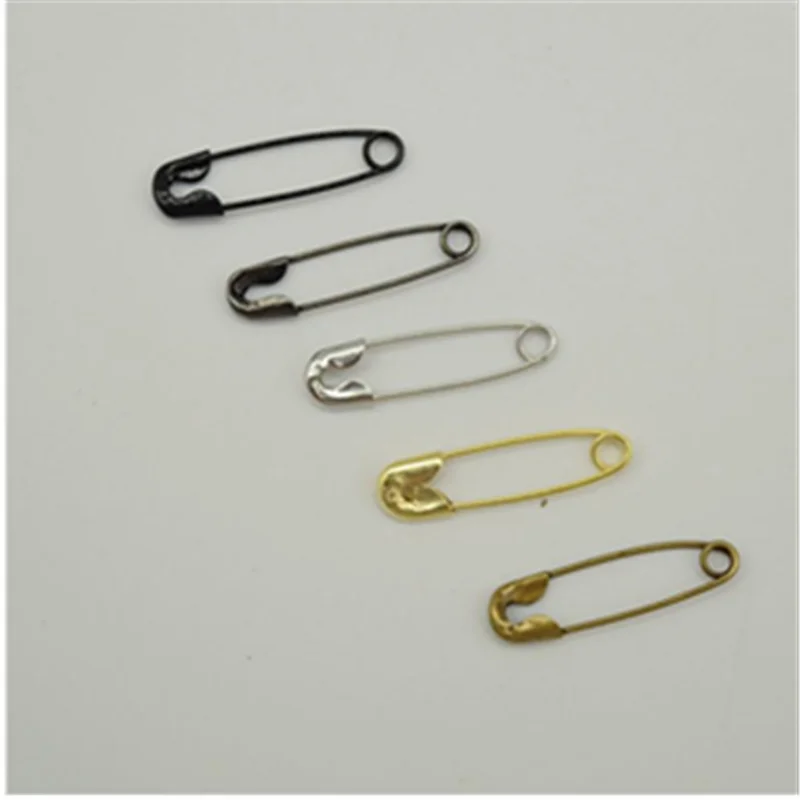 

2000 Pcs High Quality Gold Silver Bronze Black colors Brass Safety Pins for Garment Tags Pins 'length (18mm)