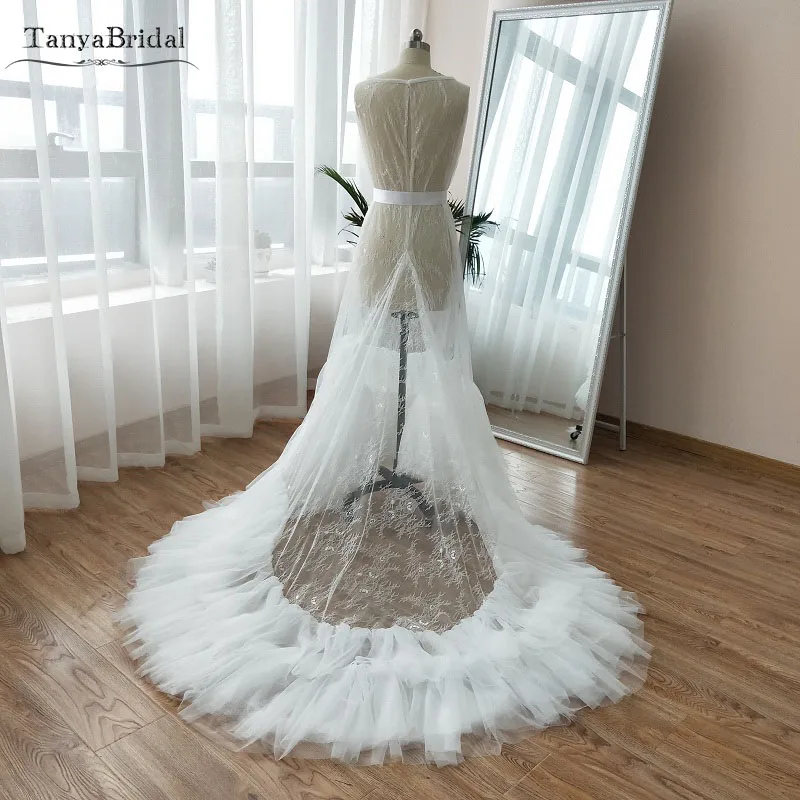 

Luxury TuTu Wedding Cape Lace Long Cape Shawl Lace Wrap Boleros Stage Costumes DJ109