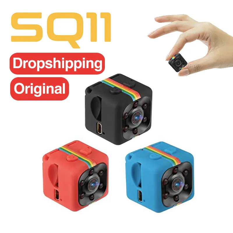 Original New SQ11 HD 1080P/480P Mini Camera Night Vision Gizli Kamera Secret Camara Espia Oculta Micro Cam Support Hidden TF Car