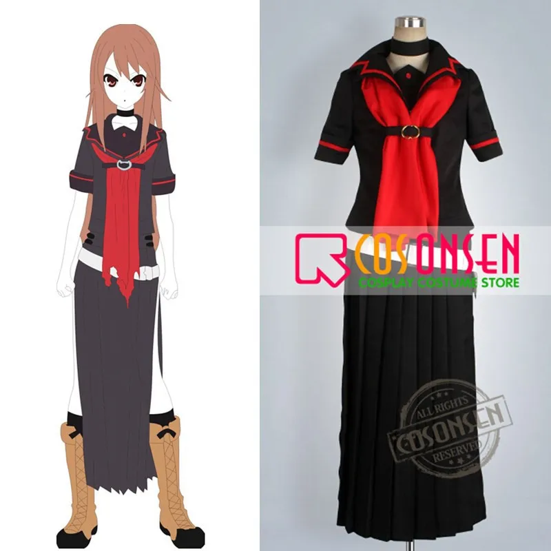 COSPLAYONSEN Okamisan and her Seven Companions Okami-san Ryouko Ookami Cosplay Costume Full Set