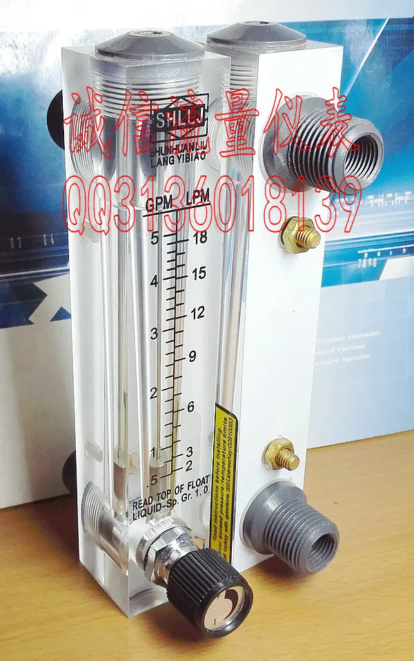 

LZM-15T adjustable panel flow meter 0.5~5GPM 2~18LPM liquid flowmeter