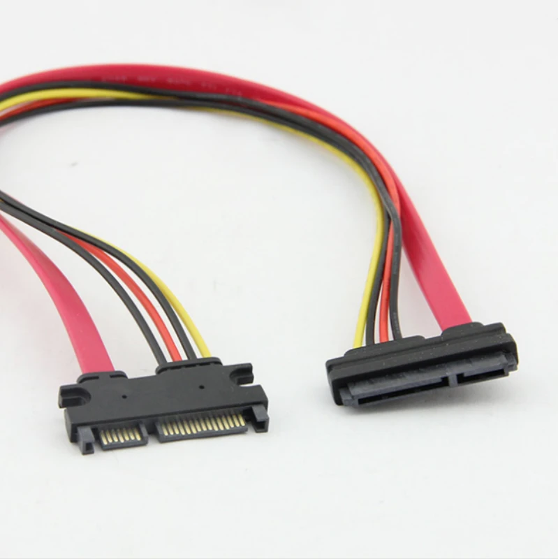 SATA 22 Pin Male To Female Sata Extension Cable SATA 3 III 6Gb/s 22 Pin Male to Female 7+15 Pin SATA Data HDD Power