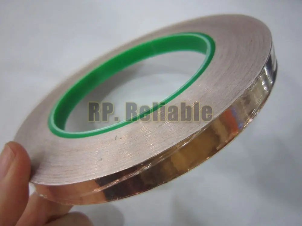 1x 16mm*30M*0.06mm Two Sides Conductive Copper Foil Adhesive Tape EMI Masking Electromagnetic Shield, antenna