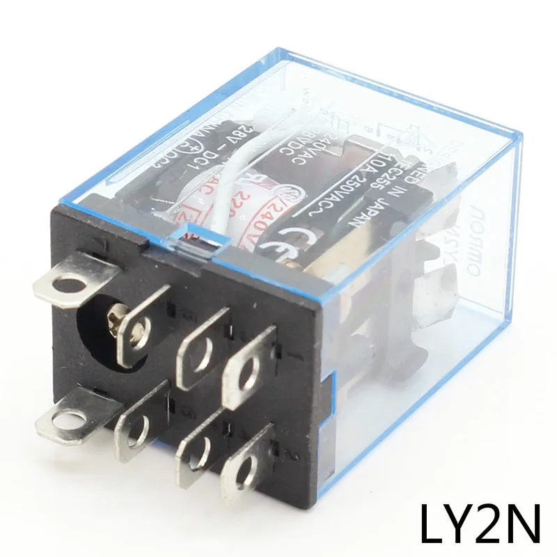 1 szt. LY2NJ AC 220 V cewka 10A 240 V przekaźnik mocy DPDT lampa Led
